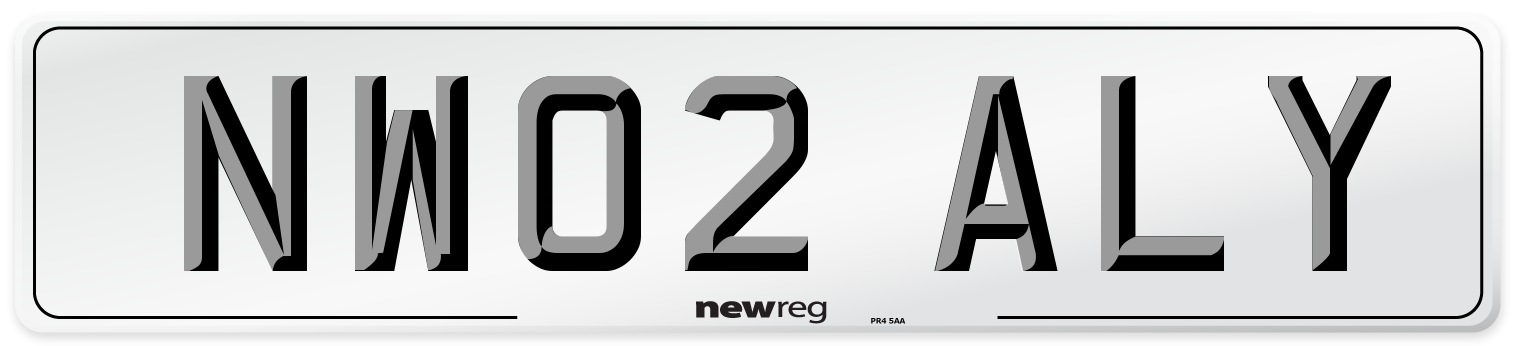 NW02 ALY Number Plate from New Reg